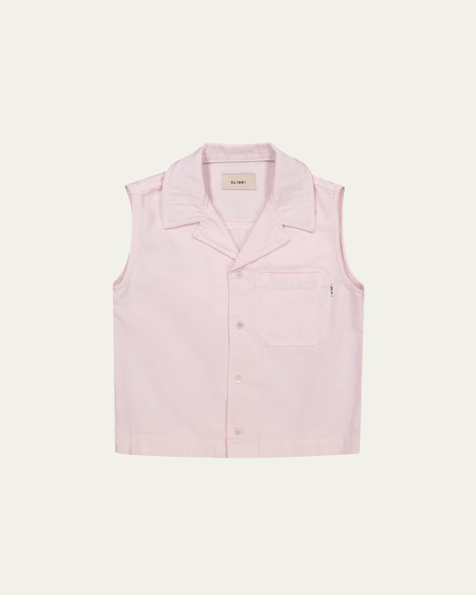Girl's Simona Denim Top, Size S-